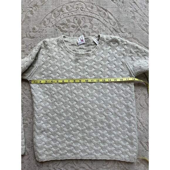 TSE Women's 100% Cashmere Cable Knit Sweater Gray Medium - Picture 6 of 8